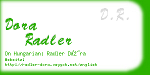 dora radler business card